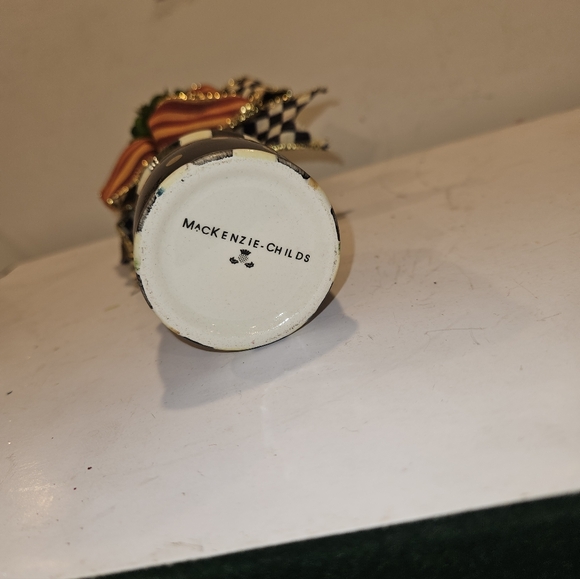 Mackebzie Cgilds Deck The Halls Boxwood Topiary with Checkered Ribbon - Picture 3 of 4